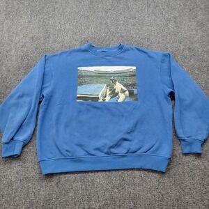 Cotton On Elton John 1975 Los Angeles Blue Graphic Sweatshirt Large Concert Tour